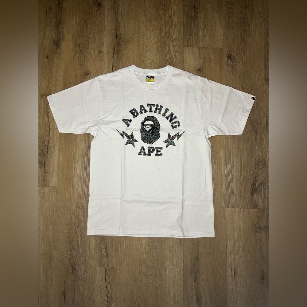 Bape Thermography Polygon ‘White’ College T-Shirt